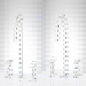 Two Handle Widespread Bathroom Sink Faucet in Chrome